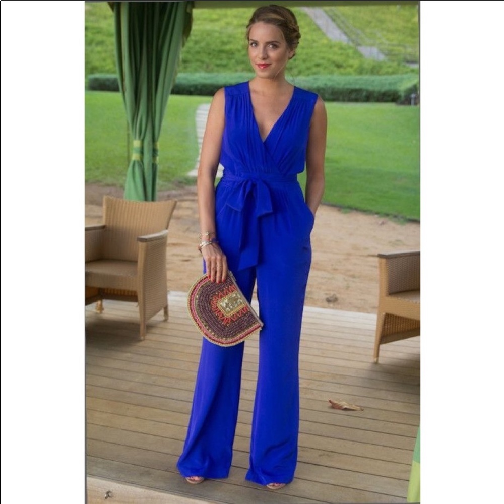 Shoshanna Cobalt Blue Jumpsuit
